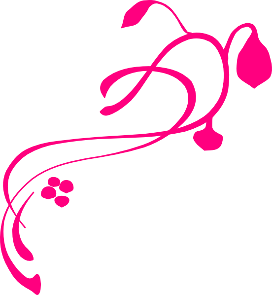 552x598 Pink Vine Clip Art