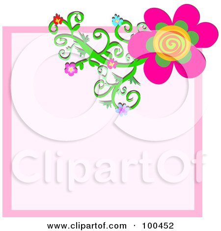 450x470 Royalty Free (Rf) Flower Frame Clipart, Illustrations, Vector