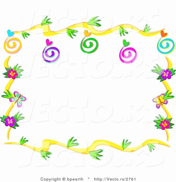 600x620 Vine Page Border New Flower Vine Clipart 5452