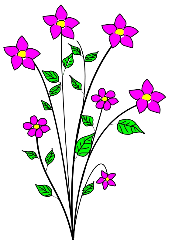 566x800 Clip Art Flowers Vines