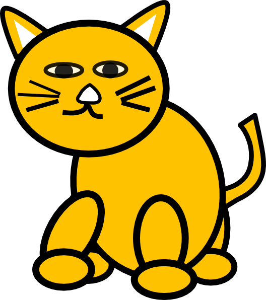 528x596 Cat Clipart Yellow