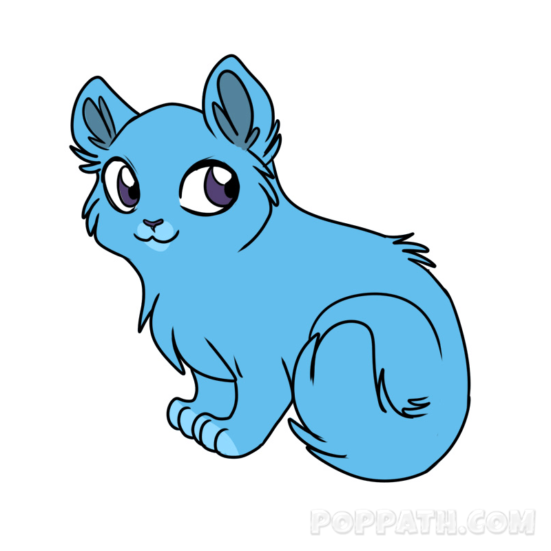 800x800 How To Draw A Blue Cat Pop Path