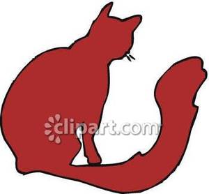 300x278 Silhouette Of A Cat With A Fluffy Tail