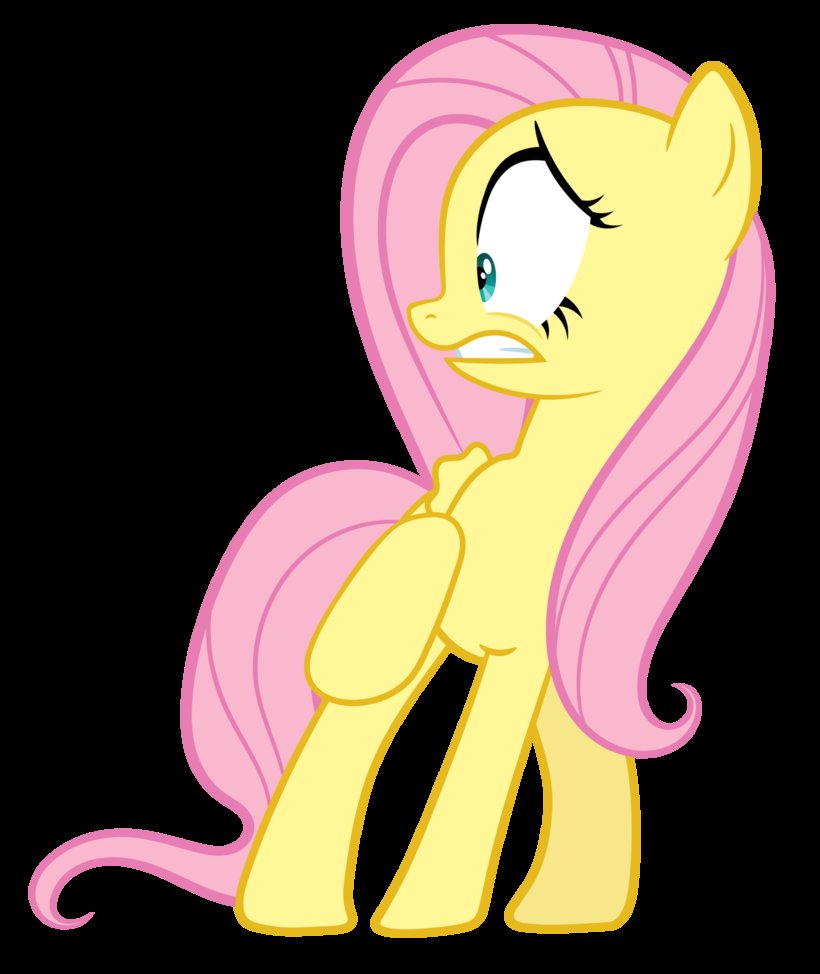820x974 Scared Fluttershy By Proenix