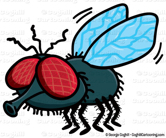 540x449 Cartoon Fly Clip Art Stock Illustration