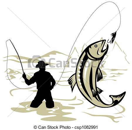 450x443 Fly Fishing Clipart