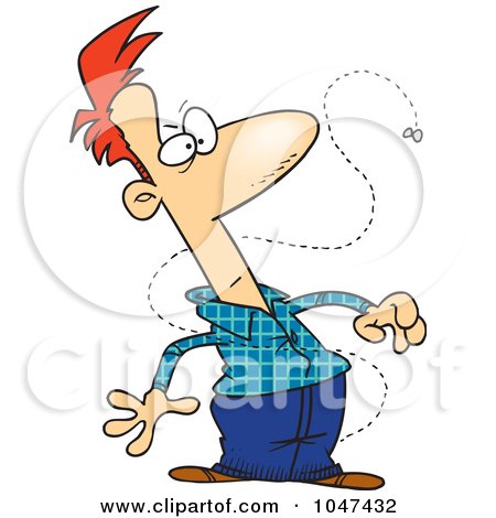 450x470 Royalty Free (Rf) Clip Art Illustration Of A Cartoon Fly Annoying