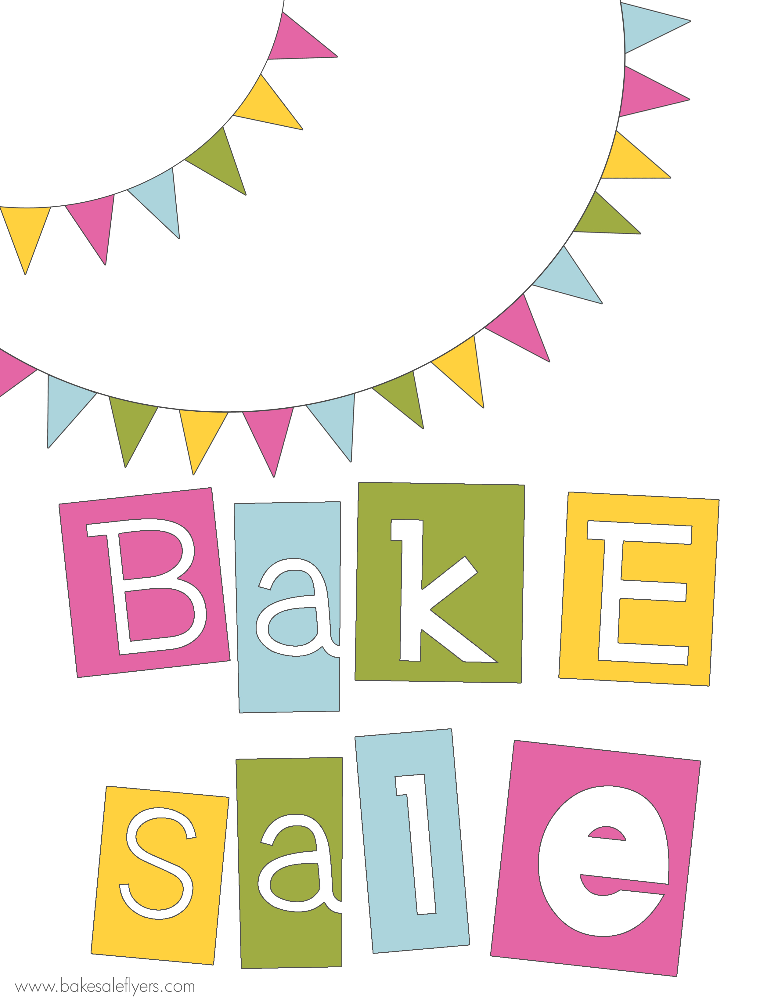 2550x3300 Free Bake Sale Clipart