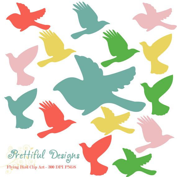 570x570 40 Off Sale Flying Bird Silhouette Clip Art By Prettifuldesigns