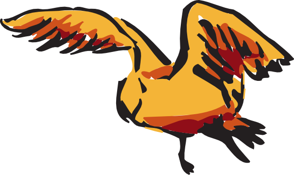 600x357 Orange And Red Flying Bird Clip Art