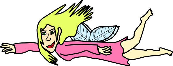 600x229 Fairy Girl Flying Clip Art