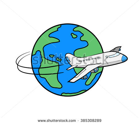 450x403 Clipart Of Plane Flying Around Earth Amp Clip Art Of Plane Flying