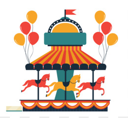260x240 Flying Horse Carousel