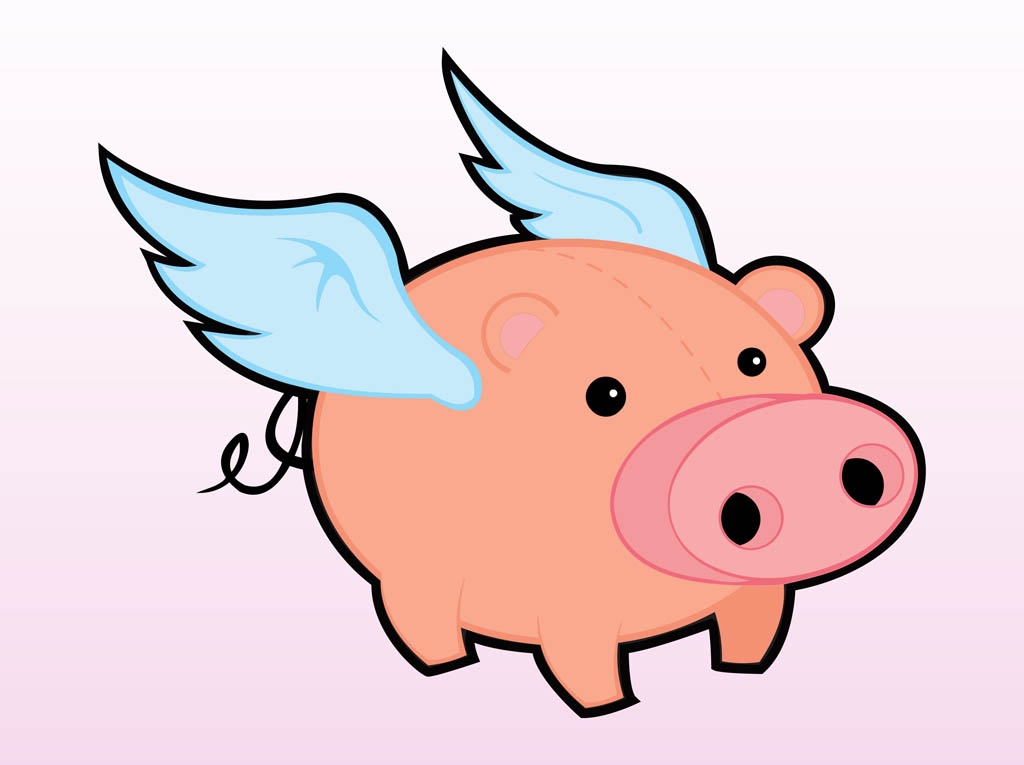 1024x765 Flying Pig Vector Art Amp Graphics