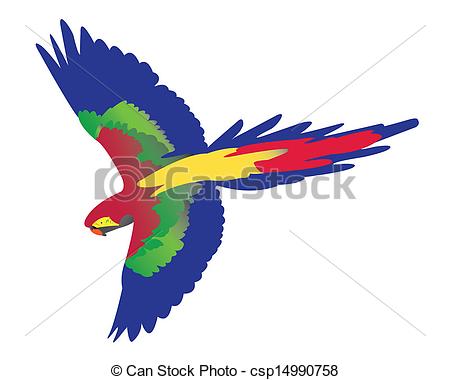450x380 Flying Parrot Drawing Clipart Panda