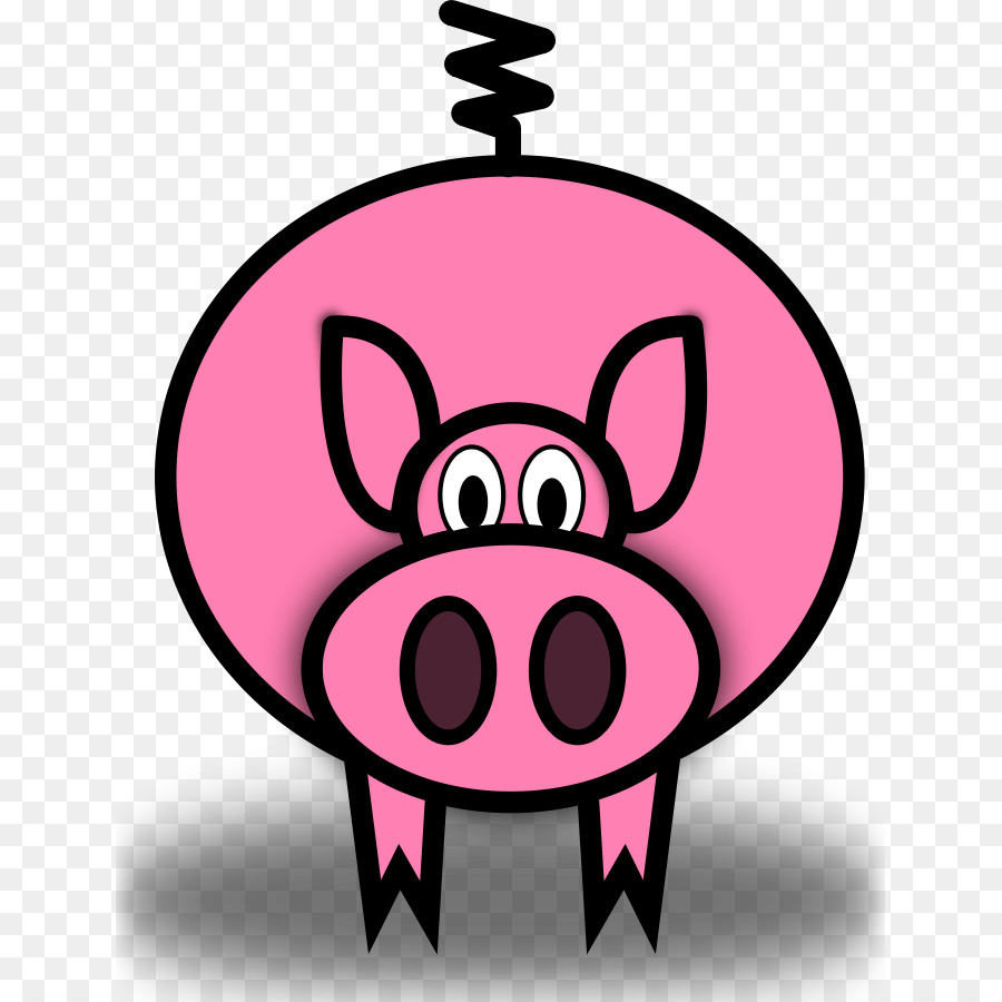 900x900 Domestic Pig Cartoon Drawing Clip Art