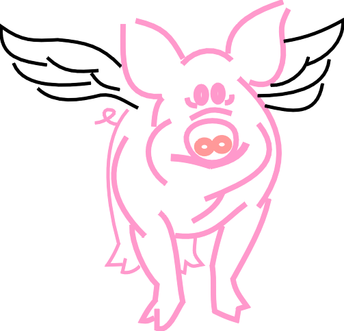 503x483 Flying Pig Clipart