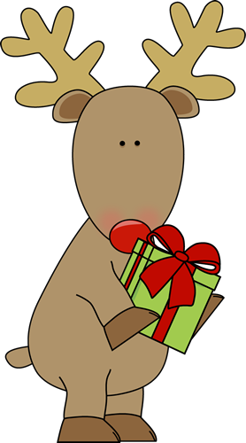 278x500 Cute Christmas Reindeer Clipart