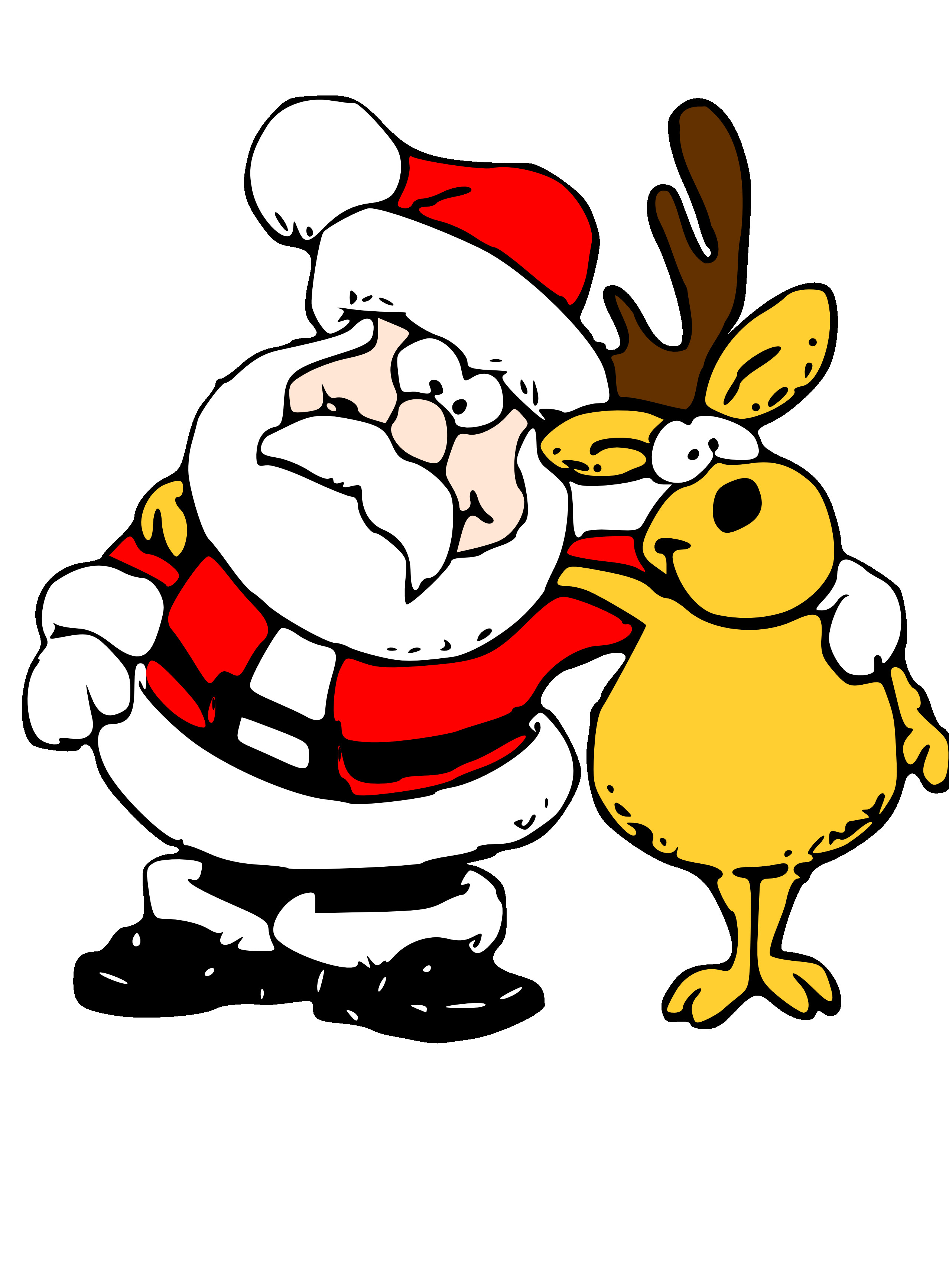 2555x3467 Free Santa Reindeer Cliparts Download Clip Art Fancy With Clipart