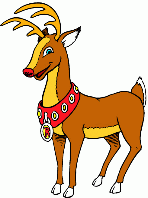 490x654 Santa And Reindeer Clipart