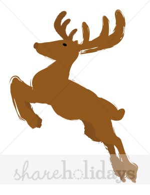 299x388 Brown Crayon Reindeer Reindeer Clipart