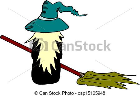 450x311 Witch Flying On A Broom Eps Vector