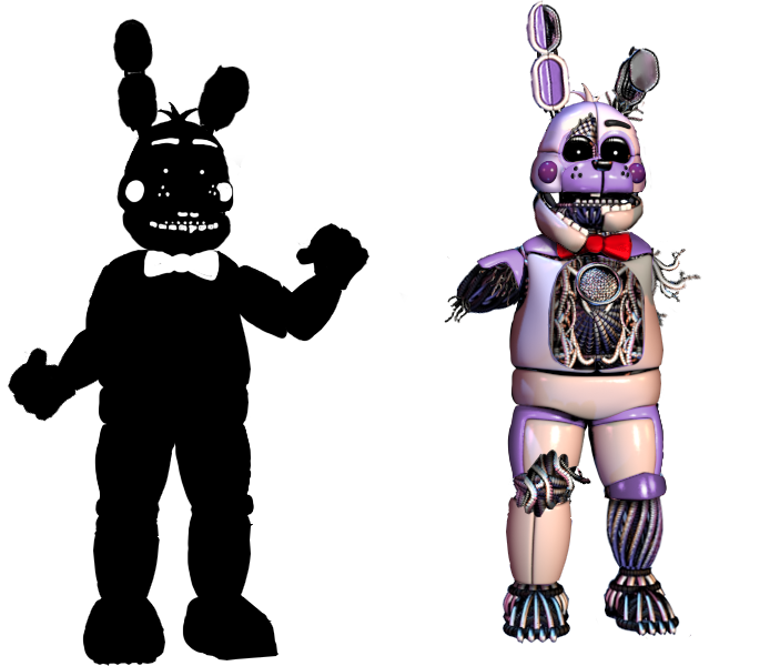 703x600 Funtime Shadow And Old Bonnie By Fnaf Fan201