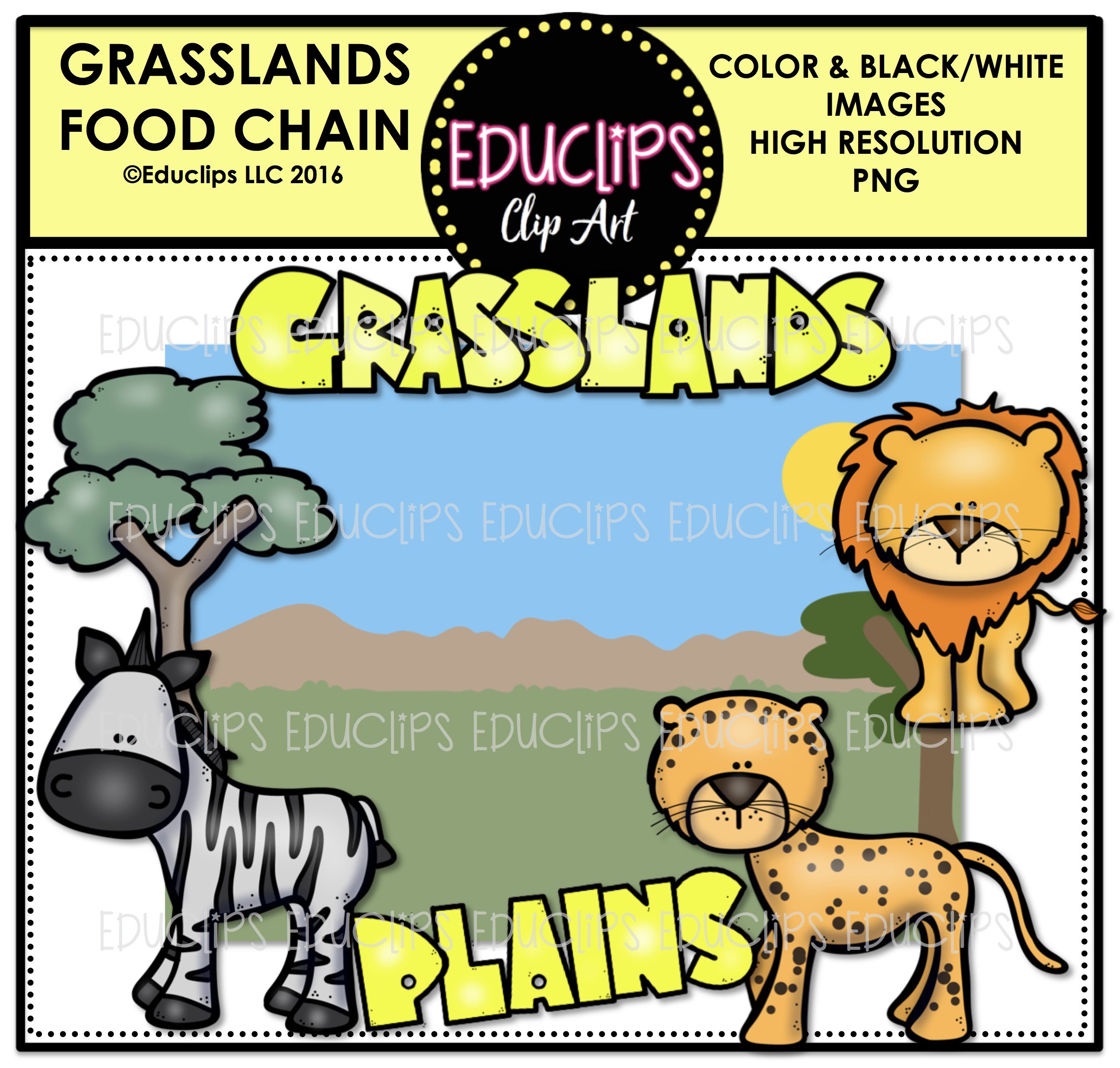 2592x2472 Food Chains Clip Art Mega Bundle (Color And Bampw)