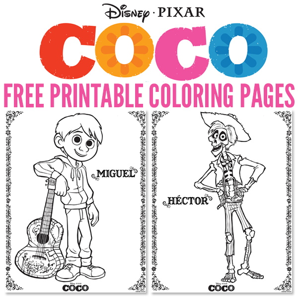 600x600 Free Printables Disneypixar Coco Coloring Pages