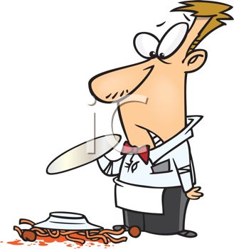 329x350 Royalty Free Clipart Image Waiter Who Just Dropped A Plate Of Food