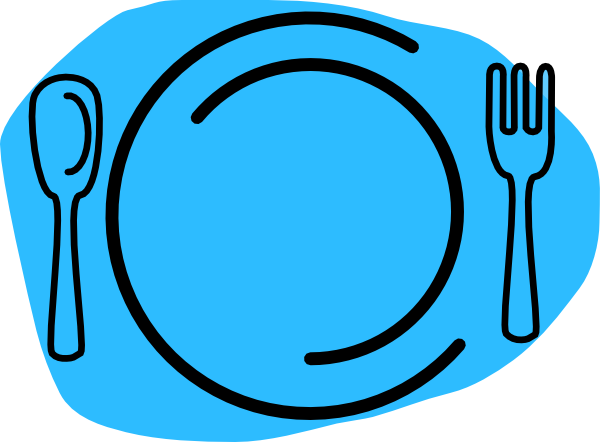 600x442 Blue Plate Cartoon Clip Art