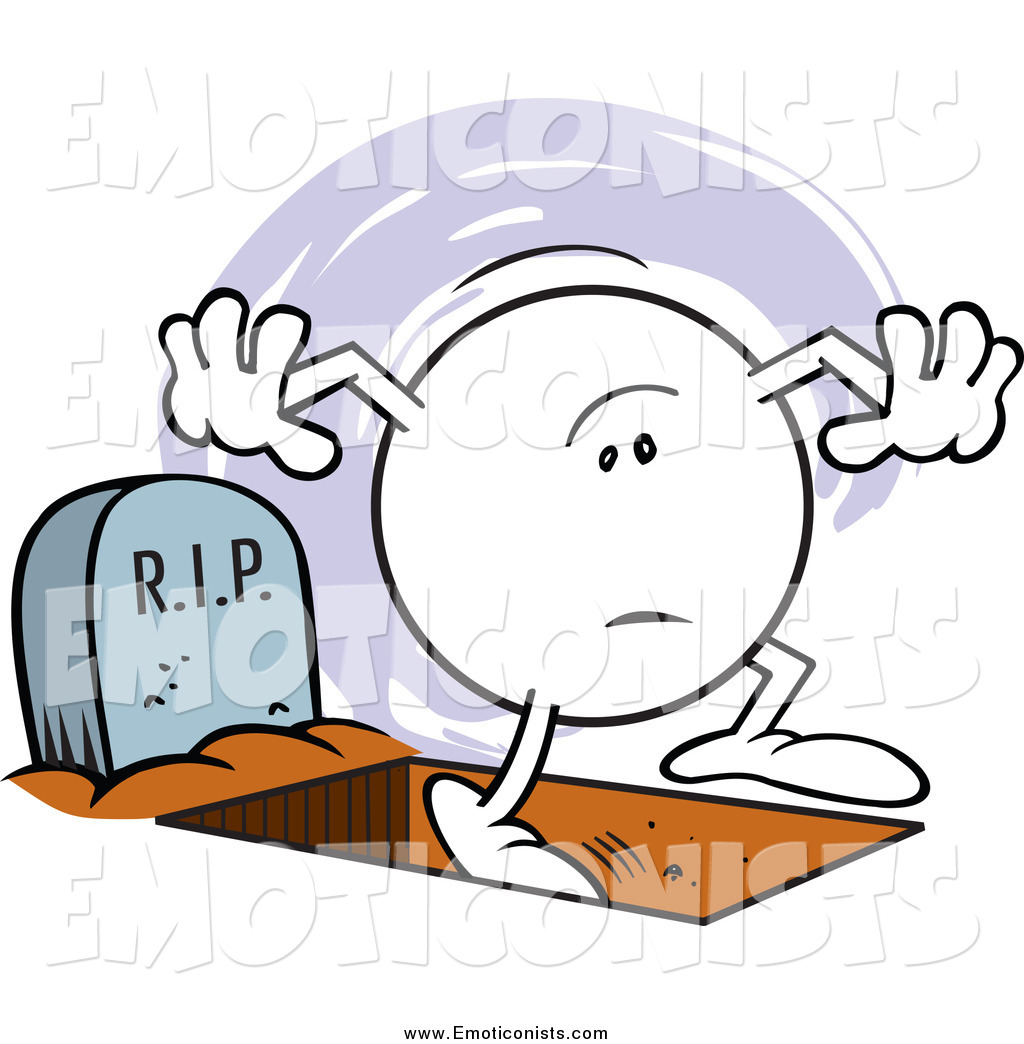 1024x1044 Clip Art Of A Moodie Emoticon Character With One Foot In The Grave