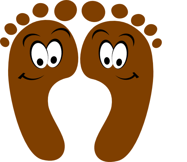 600x522 Cartoon Feet Brown Happy Feet Clip Art