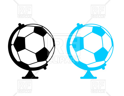 400x311 Football Ball As Globe Royalty Free Vector Clip Art Image