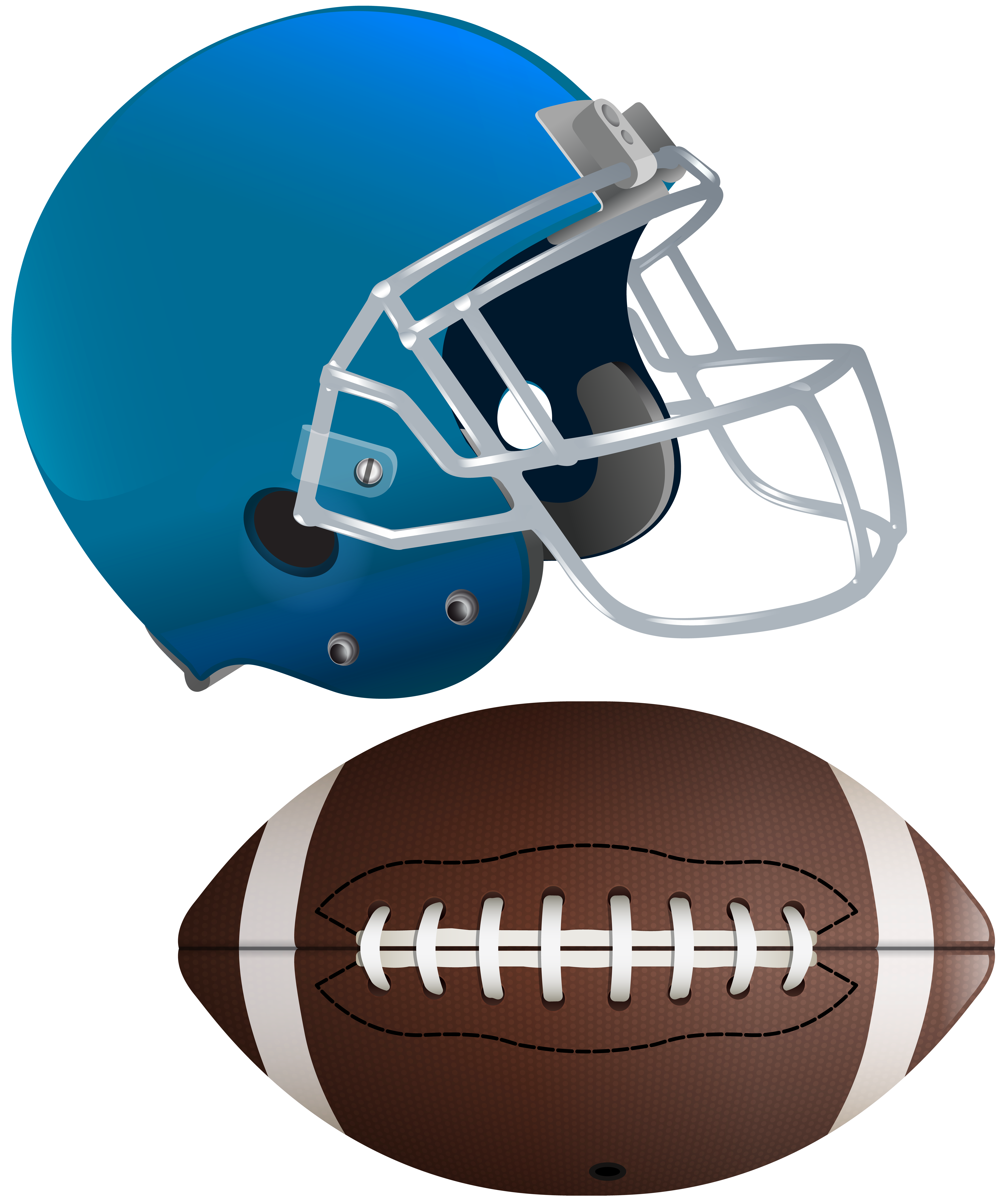 6702x8000 American Football Ball And Helmet Transparent Clip Art Image