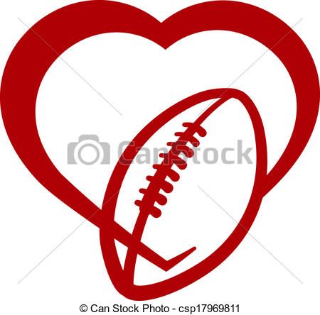 450x444 Vector Clip Art Of American Football Heart