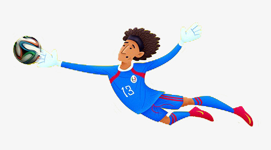 530x294 Cartoon Football Goalkeeper, Football, Game, Interception Png