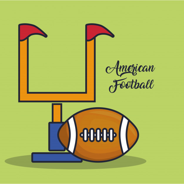 626x626 American Football Goal Post And Ball Vector Premium Download