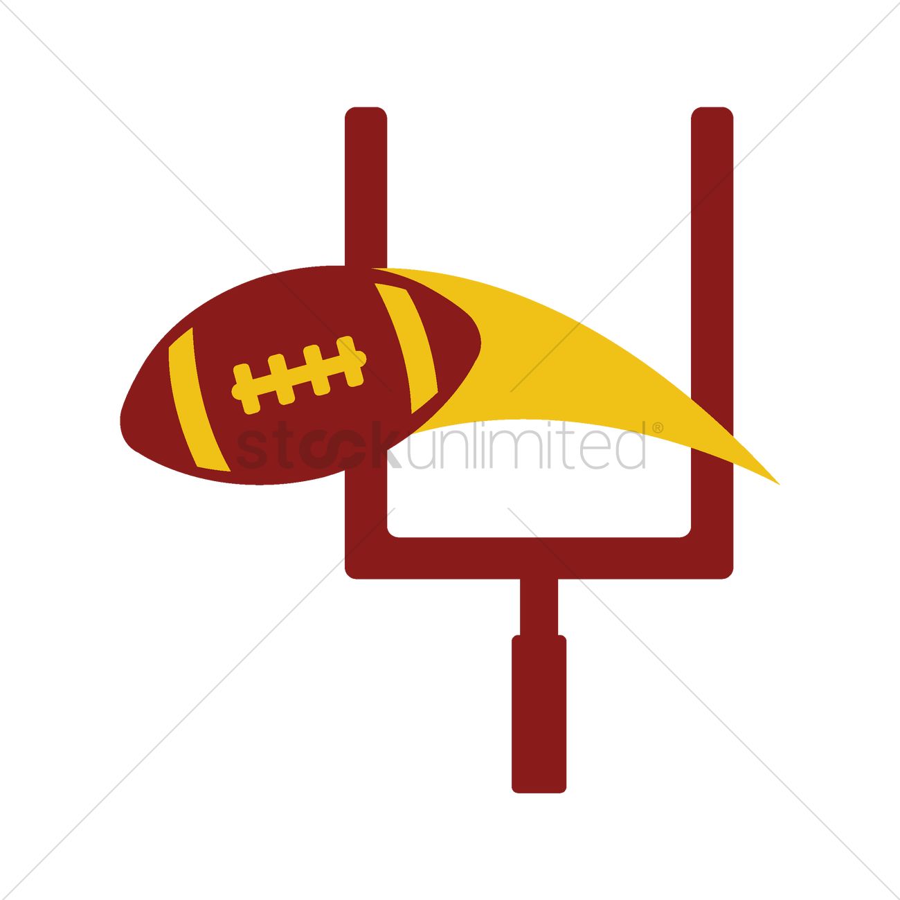 1300x1300 American Football Goal Post Vector Image