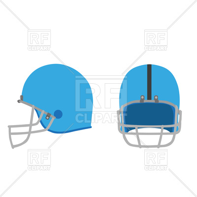 400x400 Football Helmet Equipment Isolated Blue Set Royalty Free Vector
