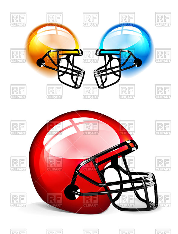 590x777 Football Helmets Royalty Free Vector Clip Art Image