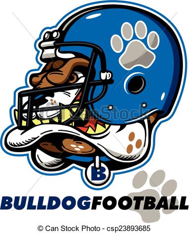 381x470 Bulldog Football Mascot With Helmet Vector