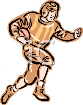 277x350 Vintage Football Player Clipart