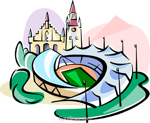 480x394 Germany Munich Olympic Stadium Royalty Free Vector Clip Art