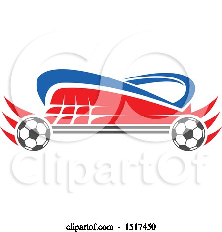 450x470 Clipart Of A Soccer Stadium Design