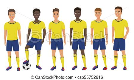 450x270 Vector Flat School Football Soccer Young Guys Team In Vector