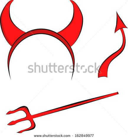 434x470 Beautiful Devil Horns Clip Art