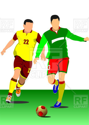 285x400 Football (Soccer) Player With A Ball Royalty Free Vector Clip Art