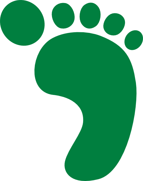 468x595 Cartoon Footprints Clipart Green Footprint 2 Clip Art