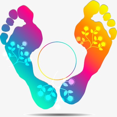 391x394 Footprints Vector Color, Footprint, Creative, Color Png And Vector